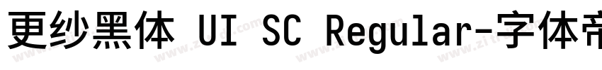更纱黑体 UI SC Regular字体转换